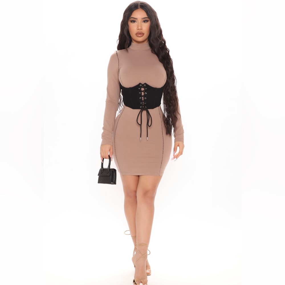 Fashion nova snatched waist mini dress